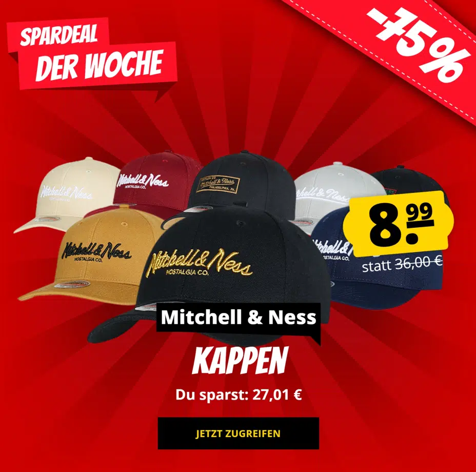 🚀 Mitchell & Ness Kappen für 12,94€!