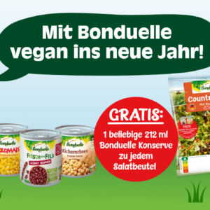 gratis 1 Dose Kichererbsen oder Bohnen zu Bonduelle Salat