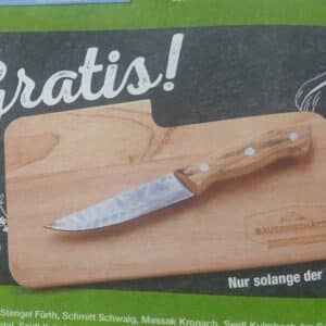 Holzbrett inkl Messer gratis beim Kauf von Bauernschätze-Artikel an der Theke i.W.v. mind. 15€ bei Edeka (Nordbay.-Sachsen-Thür.)