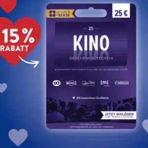 Aldi Süd & Aldi Nord: 15% Rabatt auf Kino Geschenkkarten