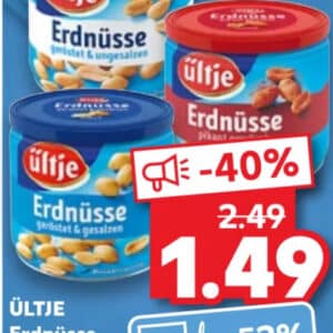 Kaufland: ültje Erdnüsse (verschiedene Sorten) für 1,19 mit Kaufland Card