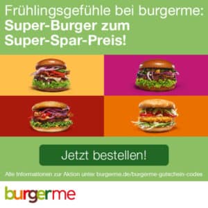 🍔 Super-Wochen bei burgerme: versch. Burger ab nur 5€