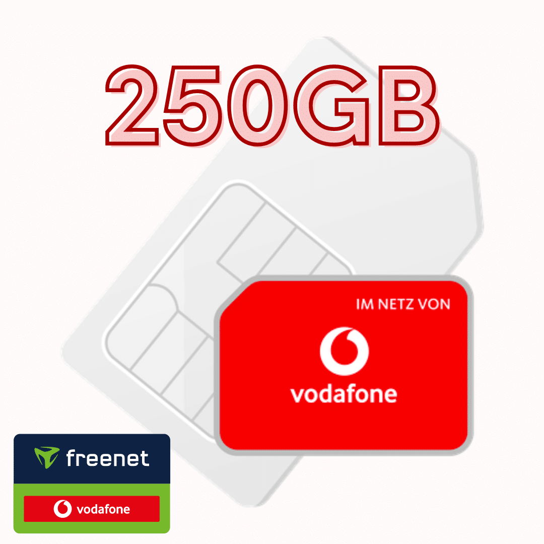 😍 250GB 5G/LTE Allnet für 29,99€/Monat + GigaDepot (GigaMobil M Vodafone Freenet)