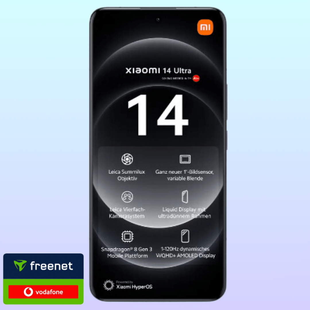 Xiaomi 14 Ultra (512GB) für 49€ + GRATIS: Xiaomi Kamera Kit + 50€ Wechselbonus + 70GB 5G/LTE Allnet für 59,99€/Monat (freenet Vodafone green)