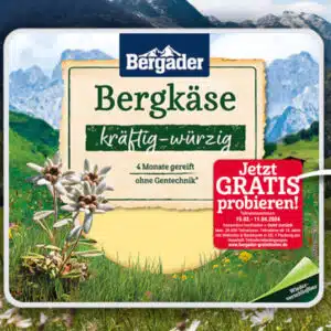 🧀 Bergader Heumilch Käse / Bergkäse gratis testen