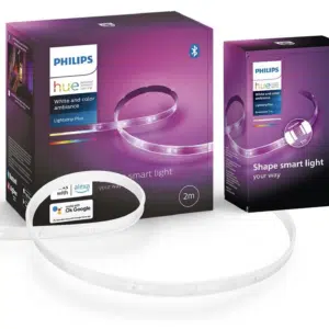 Philips Hue White & Color Ambiance Lightstrip Plus Basis-Set V4 (2 m+1m), dimmbarer LED Streifen für das Hue Lichtsystem