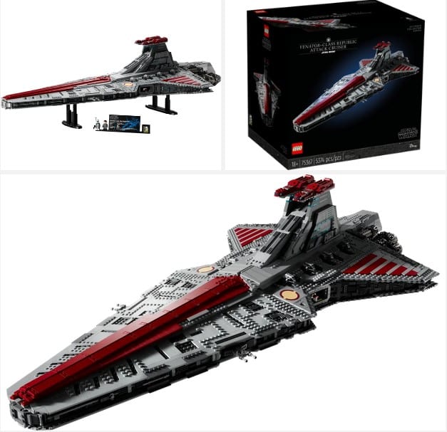 LEGO Star Wars (75367) Republikanischer Angriffskreuzer der Venator-Klasse (18+ / 5374 Teile) für 529€ statt 629,95€
