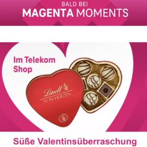 GRATIS: Lindt Pralinen Valentinsüberraschung (für Telekom Magenta Moments Kunden)