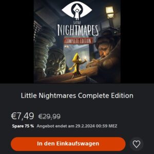 Little Nightmares - Complete Edition (PS4) für 7,49€ statt 19,95€