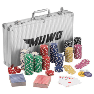MUWO All In Pokerkoffer-Set mit 300 Chips für 29,94€