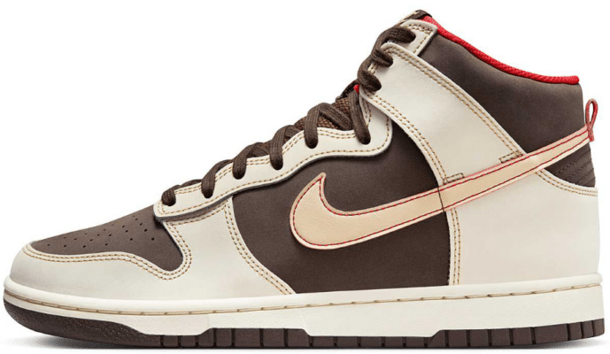 Nike Dunk HI Retro SE Sneaker Braun Weiß