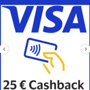 Ankündigung: VISA bis zu 25€ Cashback bei Online-Zahlungen (2% bei Beträgen bis 50€) 18.03.-15.04.2025