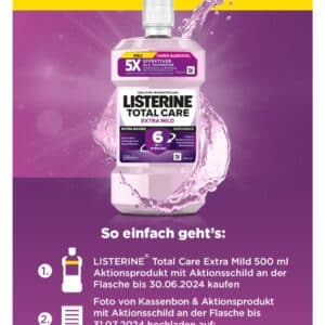 🪥 LISTERINE EXTRA MILD GRATIS testen (GZG) 😁