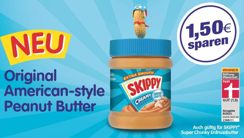 1,50€ Rabatt auf Skippy Peanut Butter