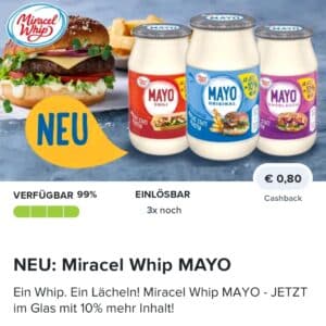 Miracel Whip Mayo für 0,89 Euro dank Marktguru