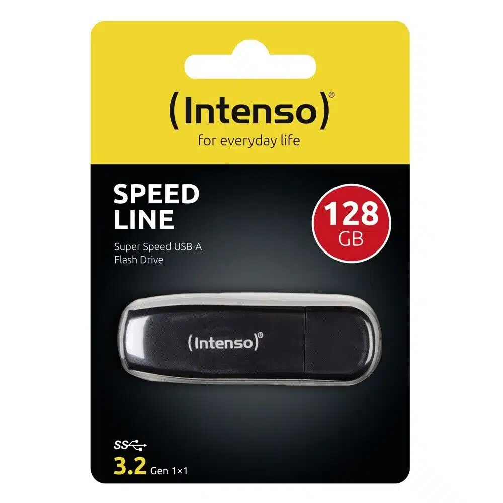 Intenso 128GB USB Speicherstick Speed Line schwarz USB 3.2