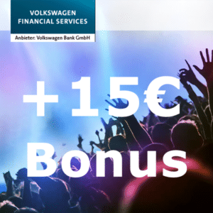 15€ Bonus: Das Tagesgeldkonto der Volkswagen Bank mit 3,4% Zinsen p.a.