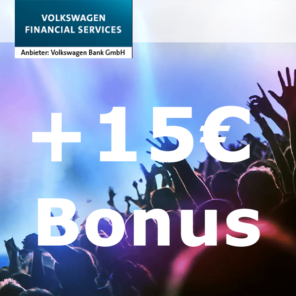 Thumbnail 15€ Bonus: Das Tagesgeldkonto der Volkswagen Bank mit 3,4% Zinsen p.a.