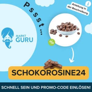 0,40€ Rabatt auf Schokorosinen mit App Code von Marktguru