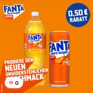 0,50€ Rabatt Coupon auf Fanta, Sprite, Mezzo Mix Zero in der Coca-Cola App