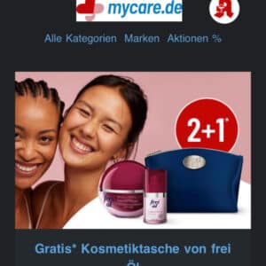 gratis Kosmetiktasche beim Kauf von 2 FreiÖl Produkten MyCare Apotheke