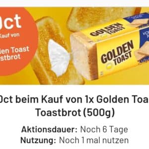 Golden Toast 500g für 99 Cent - smhaggle