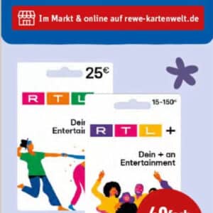 Rewe: 40-fach Payback Punkte auf RTL&#043; Geschenkkarten