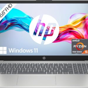 HP Laptop 15-fc0253ng | 15,6 Zoll (39,6 cm) FHD IPS Display | AMD Ryzen 5 7520U | 16 GB RAM | 512 GB SSD | AMD Radeon-Grafik | Windows 11 Home | QWERTZ Tastatur | silber | mit HP Fast Charge