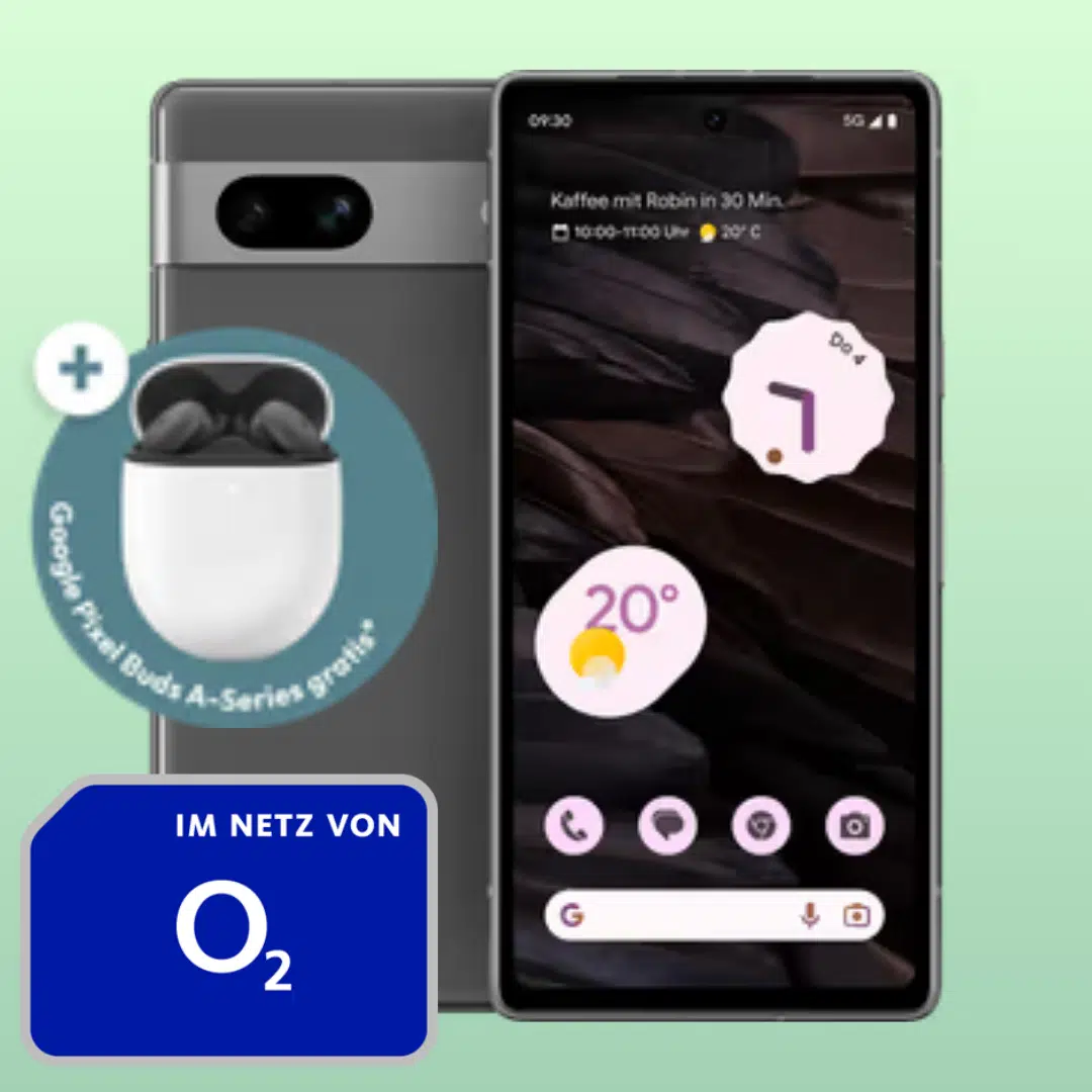 📱 Google Pixel 7a (128GB) für 9,95€ + Google Pixel Buds A-Series gratis + 35GB LTE Allnet für 19,99€/Monat (o2 Basic 30)