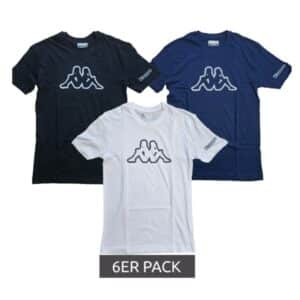 👕 Kappa Herren Rundhals-Shirt 6er Pack
