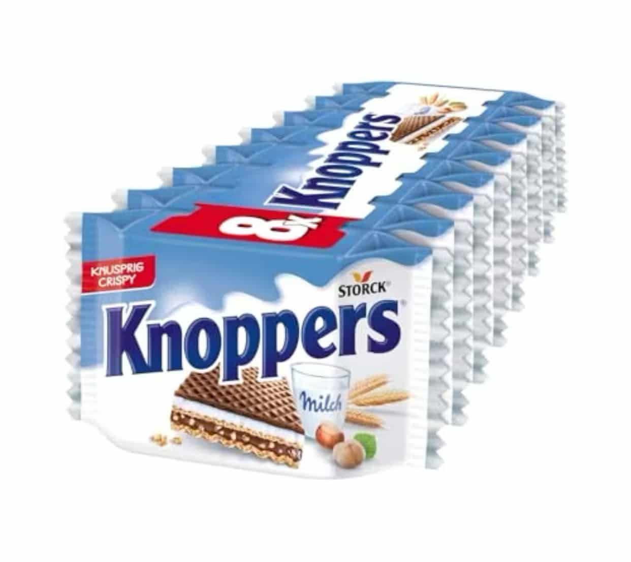 🔥 Nur 0,20€ pro Knoppers! 🤩 Knoppers Milch-Haselnuss-Schnitte 8Stück für nur 1,61€! 🚀
