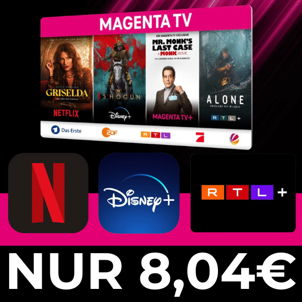 Nur noch bis 20 Uhr! 💥 RTL+ Premium, Disney+, Netflix + TV 🔥 60€ Cashback für Telekom MagentaTV SmartStream 2.0 mit Magenta TV One