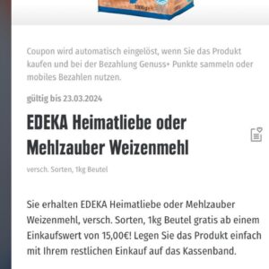 Edeka Heimatliebe oder Mehlzauber gratis