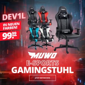 MUWO DEV1L Gamingstuhl in 5 Farben für 99,99€ (statt 119€)