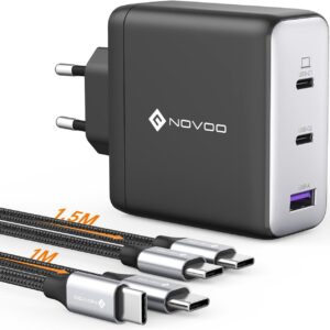 🔌 NOVOO 120W USB C Ladegerät / Netzteil mit GaN III für 31,99€ (statt 60€)