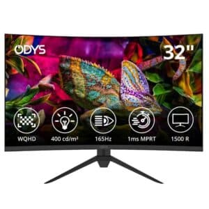 ODYS XP32 PRO 80cm (32") WQHD Curved Gaming Monitor (165 Hz) für 207,08€ (statt 250€)