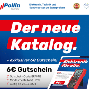 Pollin: 6€-Gutschein MBW 29€ bis 24.03.2024