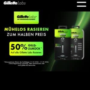 Gillette Labs 50% Cashback Aktion