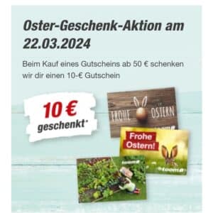 NUR HEUTE: 50 € toom Gutschein kaufen und 60 € erhalten