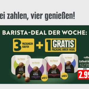 Edeka CoffeeB Balls - 3 Packungen kaufen - eine Packung nach Wahl GRATIS dazu erhalten - Nur bis 30.03.24