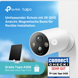 Tapo C425 Überwachungskamera + Gratis Tapo A200 SolarPanel