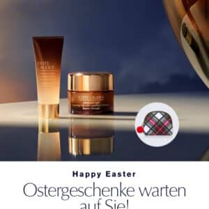 gratis Zugaben Kosmetiktasche Miniprodukte zu Bestellung bei Estee Lauder (mit MEW)