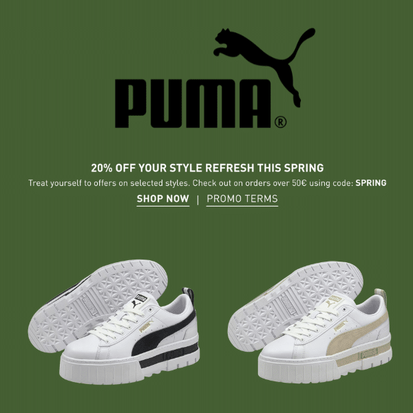 Thumbnail 🌱 Puma Spring Sale: 20% Rabatt auf über 2.600 Schuhe – nur noch heute