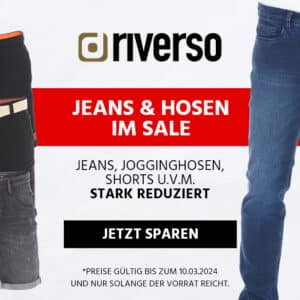 riverso Jeans & Hosen Sale: Jogginghosen, Shorts & Co. ab 15,99€