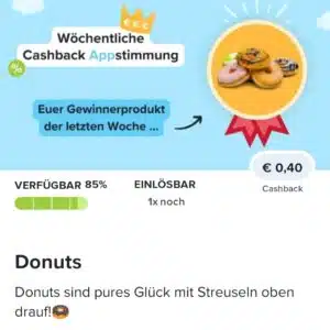 40 Cent für Donuts zurück Dank marktguru