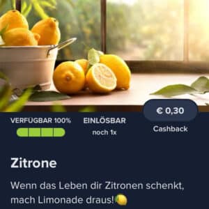 0,30€ Cashback auf Zitronen 🍋 bei Marktguru