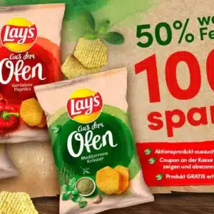 Letzter Tag! 💥 GRATIS (!!!) Chipstüten von Lay's bei REWE 🥔 Lay's aus dem Ofen Gesalzen, Geröstete Paprika und Mediterrane Kräuter