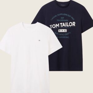 👕 TOM TAILOR T-Shirt (Packung, 2-tlg) für 18,94€ (statt 40€)