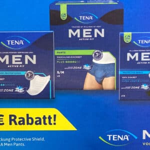 1,50€ Rabatt auf Tena Men Protective Shield oder Pants