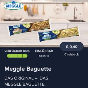 0,40€ Cashback auf Meggle Kräuterbaguette Baguette 🥖